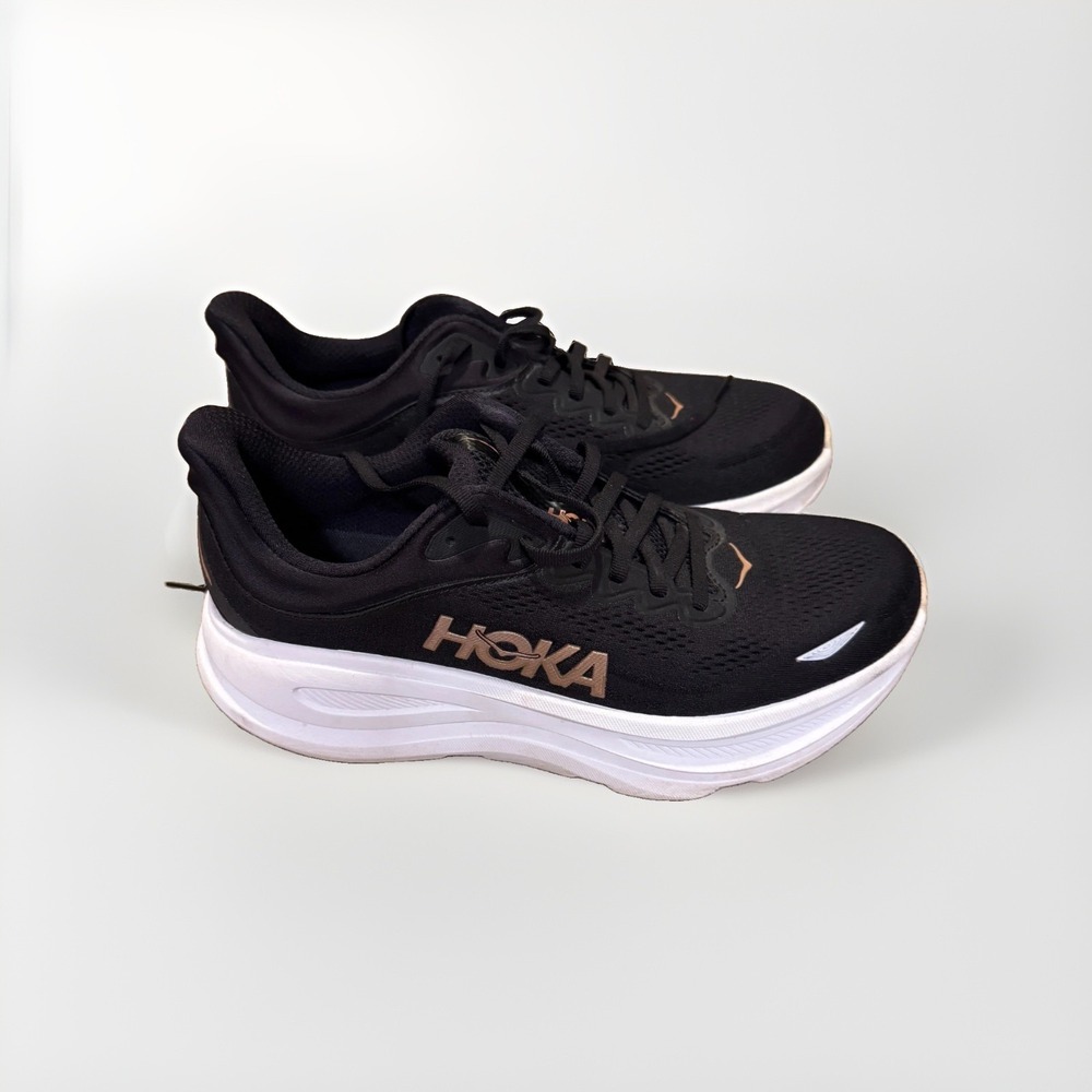 Hoka Bondi 9 1162012-BRGL Sneakers Womens US 10B Black Performance Running Shoes